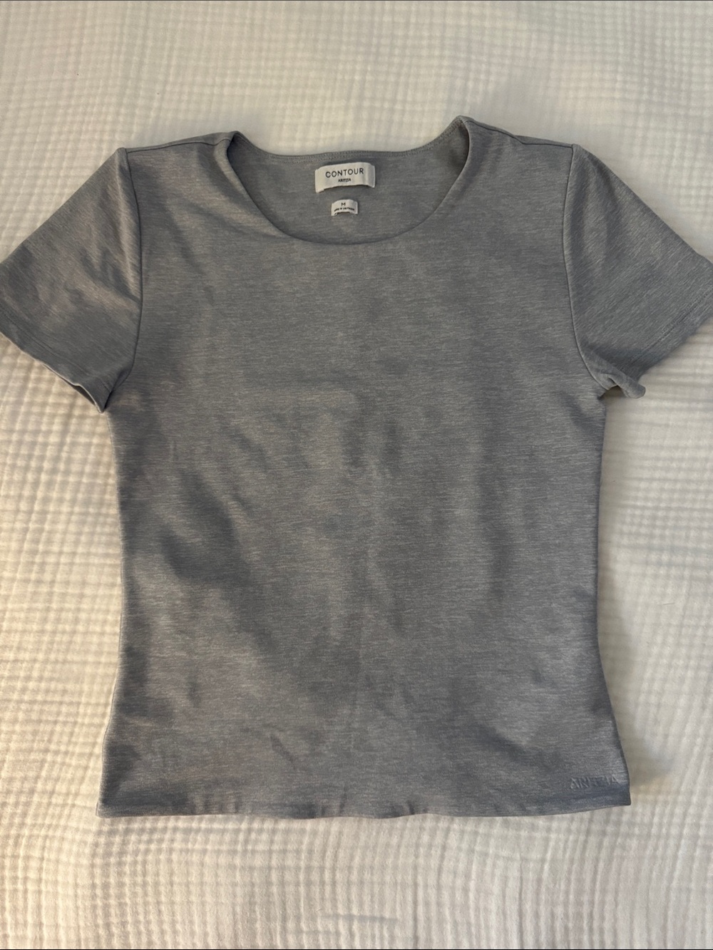 Aritzia Contour Heather Grey Short Sleeve Tee size medium